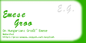 emese groo business card